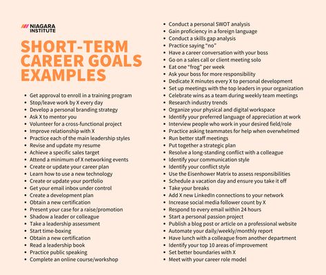 101 Short and Long-Term Career Goals Examples for You to Steal Short Term Goals Ideas, Career Goals Examples, Goals Examples, Goals Ideas, Job Inspiration, Goal Examples, Short Term Goals, Staff Meetings, Home Management Binder