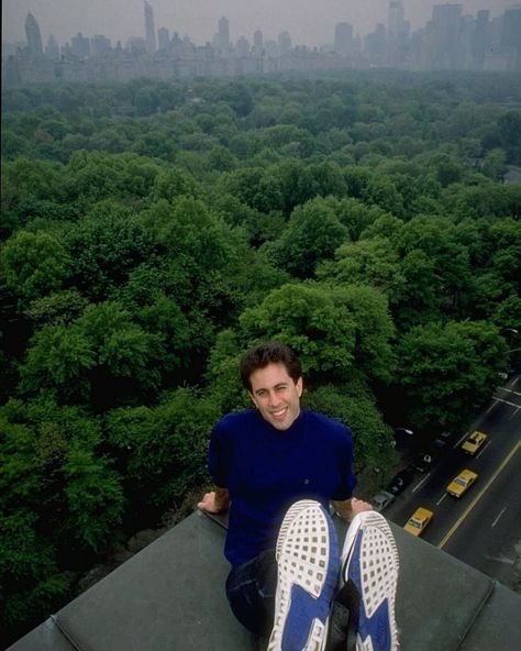 Happy Birthday to the OG sneaker king Jerry Seinfeld. #seinfeld #nike by highsnobiety Central Park, Comedians, Fimo, 90s Sitcoms, Jerry Seinfeld, Serenity Now, Nyc Skyline, Seinfeld, Best Tv