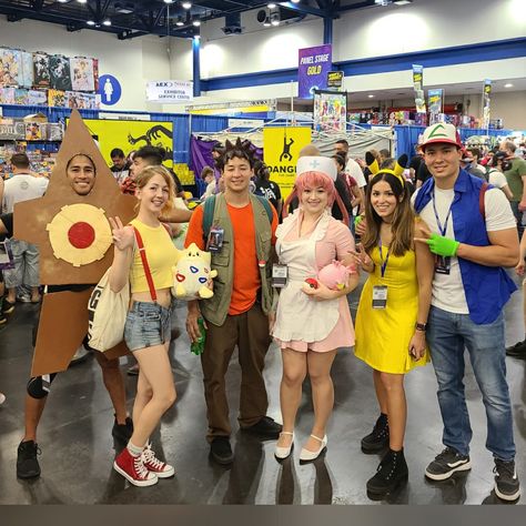 Pokemon cosplay, startup, misty, brock, nurse joy, Pikachu, Ashley from the pokemon anime Misty And Brock Costume, Pokemon Group Costume, Pokemon Cosplay Ideas, Brock Pokemon Costume, Pokémon Halloween Costume, Misty Pokemon Costume, Misty Costume, Nurse Joy Cosplay, Pokemon Trainer Cosplay