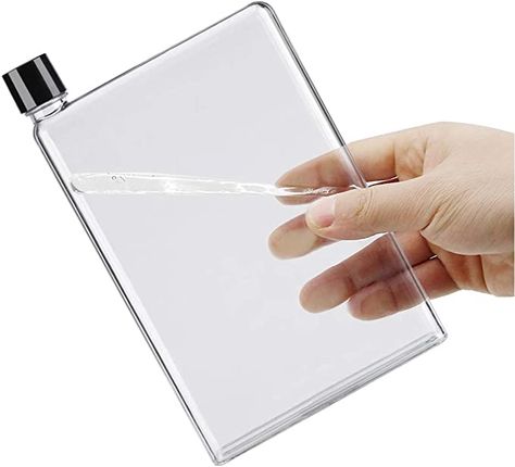 Amazon.com : Gelible Clear Reusable Slim Flat Water Bottle 420ml Portable - Fits in Pocket &Random Corner.for School, Sports, Travel, Dining Time : Sports & Outdoors Flat Water Bottle, Flat Water, Water Bladder, Life Straw, Filtered Water Bottle, Portable Water Bottle, Best Water Bottle, Reusable Bottle, Reusable Water Bottles