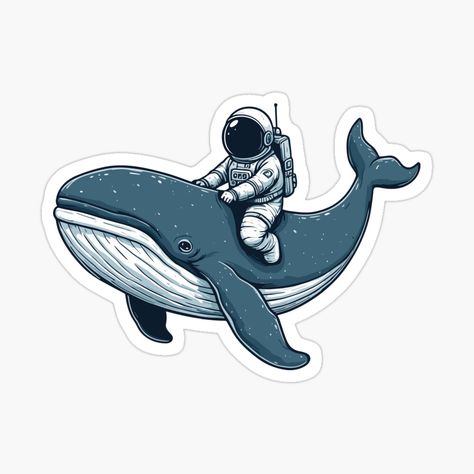 Get my art printed on awesome products. Support me at Redbubble #RBandME: https://www.redbubble.com/i/sticker/Astronaut-On-Whale-by-Gkinoki/154751841.EJUG5?asc=u Ocean Stickers, Astronaut Sticker, Stickers Random, Whale Sticker, Butterfly Art Painting, Game Icon, Butterfly Art, Pet Bandana, Digital Sticker