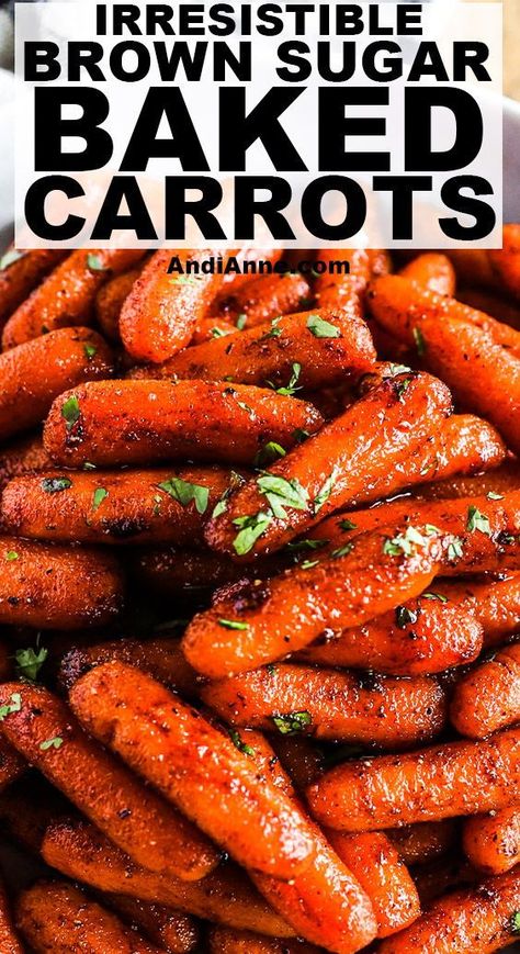 This Brown sugar roasted carrots recipe delivers a tender, roasted, buttery, melt-in-your-mouth, balance of sweet and savory carrots. This might be the most delicious yet simple side dish that incorporates a healthy vegetable. Roasted Brown Sugar Carrots, Sweet Roasted Carrots, Baked Carrots Recipe, Brown Sugar Roasted Carrots, Brown Sugar Carrots, Carrot Recipes Side Dishes, Roasted Baby Carrots, Sugar Carrots, Carrots Side Dish