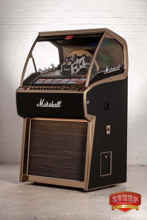 Marshall Logo, Vinyl Player, Guitar Amps, Juke Box, Jukeboxes, Vintage Guitar, Music Boxes, Hi-fi, Record Players