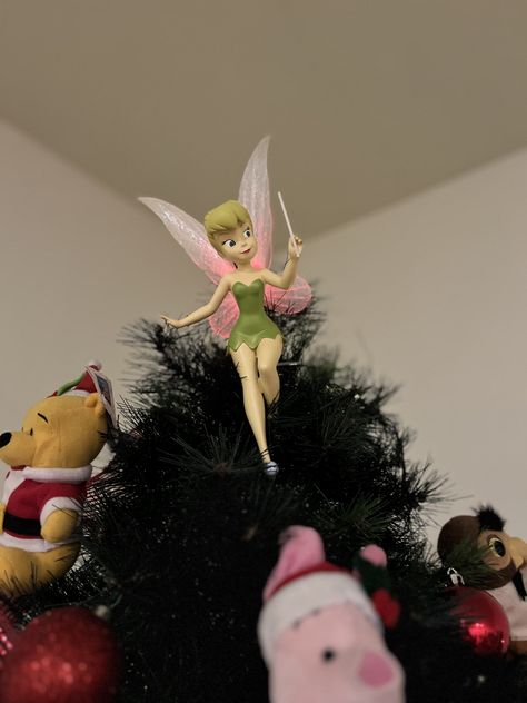 Tinkerbell Christmas Tree Topper with Fibre Optic Wings Tinkerbell Christmas, Disney Decorations, Christmas Skirt, Disney Decor, Christmas Tree Topper, Tree Topper, Disney Christmas, Christmas Tree Toppers, Magic Kingdom