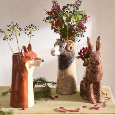 Home - Décor + Tabletop - Décor - Decorative Objects - Terrain Anthropologie Decor, Quail Ceramics, Woodland Friends, Fox Head, Hand Built Pottery, Clay Animals, Hand Molding, Ceramics Pottery Art, Ceramic Animals