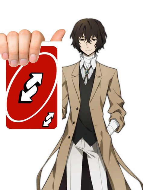 yes uno reverse dazai ctto : @xiehcn on ig (yep me im the owner) Dazai Reference Sheet, Dazai Funny, Bungo Stray Dogs Pfp, Dazai Ahh, Dazai Osamu Pfp, Dazai Silly, Uno Reverse Card, Bsd Dazai, Reverse Card