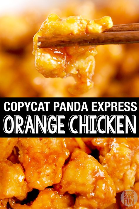 Copycat Panda Express, Panda Express Orange Chicken, Chinese Orange Chicken, Orange Chicken Sauce, Easy Orange Chicken, Chicken Dinner Recipe, Orange Chicken Recipe, Doner Kebab, Takeout Food