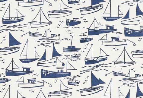 wallpaper, pattern, design, repeat, one colour, boat, sailing, summer, surface pattern, fabric, sea Coastal Background, Wallpaper Boys, Boat Pattern, Simple Boat, Harlequin Fabrics, Deco Marine, Boat Illustration, Nautical Wallpaper, Boat Wallpaper