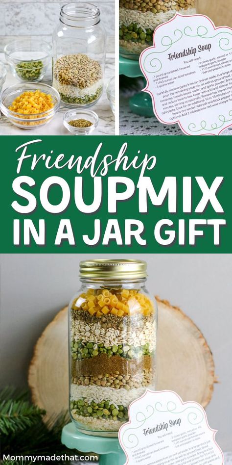 Eye Makeup Indian Skin, Makeup Indian Skin, Friendship Soup Recipe, Eye Makeup Indian, Dry Soup Mix Recipes, Friendship Soup, Soup Mix In A Jar, Homemade Soup Mix, Mason Jar Gifts Recipes