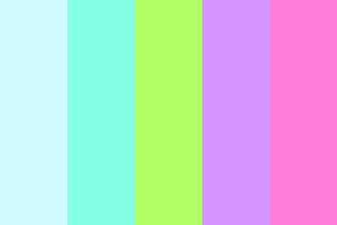 Candy stripes color palette Vaporwave Color Palette, Hex Color Palette, Color Vibe, Brand Color Palette, Color Palette Design, Candy Stripes, Rainbow Color, Color Stories, Color Samples