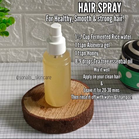 Home Remedy For Hair Growth, Remedy For Hair Growth, Homemade Hair Spray, Natural Hair Spray, Hair Growth Home Remedies, Homemade Hair, Hair Growing Tips, Hair Growing, Essential Oil Mixes