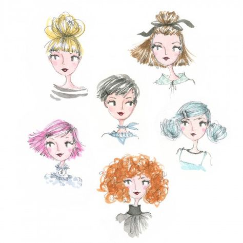 Anne Keenan Higgins, Doodle People, Creation Art, Easy Fashion, Coffee Illustration, Face Illustration, Drawing Style, Drawing Tutorials, Illustration Character Design