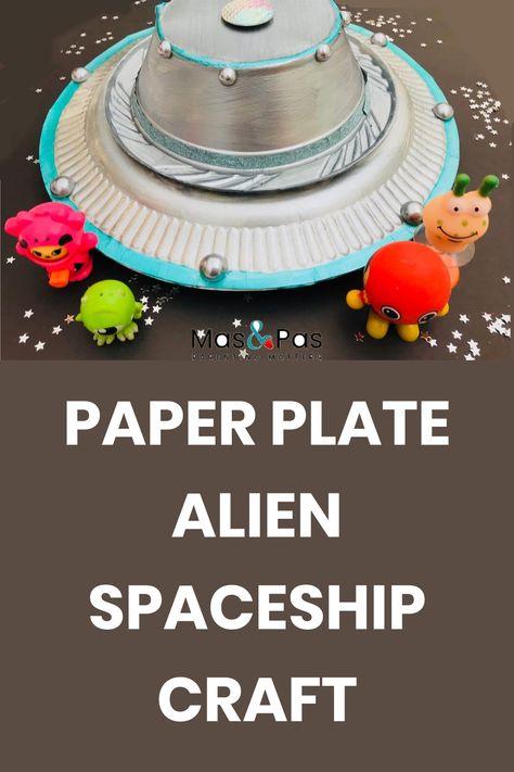 This alien spaceship craft is out of this world. Make these fab flying saucers out of paper plates and bowls. They're quick and so much fun to make and decorate. Your child could even make their own modelling clay aliens to go  with their UFO. A must-do activity for kids who are mad about space. #kidsactivities #kidscrafts #artsandcrafts #kidsfun #spaceshipcraft #paperplatecraft Spaceship Craft, Rocket Craft, Airplane Crafts, Alien Spaceship, Paper Bowls, Paper Plate Crafts, Spaceship Art, Crafty Kids, Craft Box