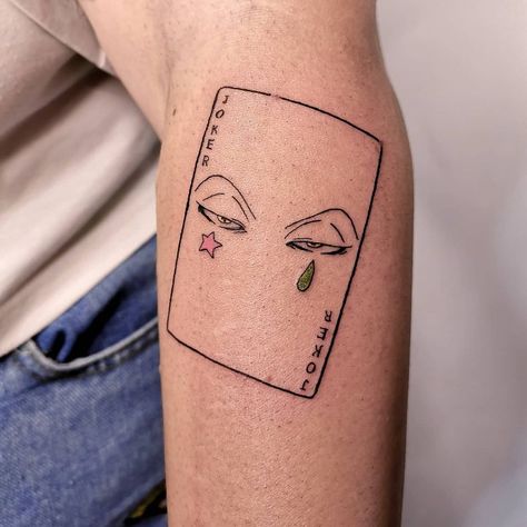 Hisoka Tattoo, Hunter Tattoo, Cute Tats, Tattoo Back, Dope Tattoos For Women, By Any Means Necessary, Dope Tattoos, Anime Tattoos, Piercing Tattoo