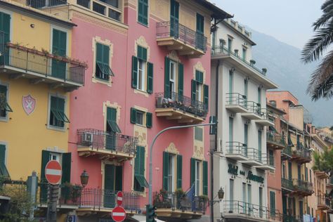 MY ITALY....Arenzano  Gorgeous coloured townhouses and apartments line the road, looking out to sea  photo by jadoretotravel Italian Townhouse, Lovely Houses, Italian Photography, Nice Restaurant, Sea Photo, Blue River, Blue Lake, Us Travel, Blue Ocean