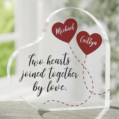 Valentines Door, Two Hearts One Love, Unique Romantic Gifts, Valentines Door Hanger, Personalization Mall, Clear Heart, Meaningful Love Quotes, Love Quotes For Girlfriend, Beautiful Love Images