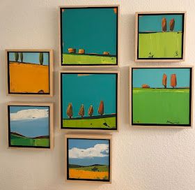 Small Arrangements, Modern Art Canvas Painting, Square Painting, 수채화 그림, Encaustic Art, Abstract Art Landscape, Abstract Landscape Painting, Mini Canvas Art, Small Paintings