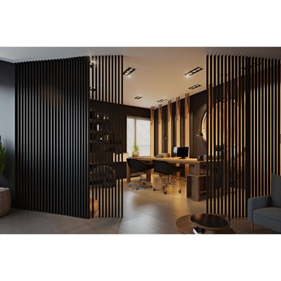 Introducing our premium WPC Room Partition Dividers, a sophisticated and eco-friendly solution for enhancing your interior spaces. This listing includes a set of three meticulously crafted dividers, each measuring an impressive 106.5" x 4" x 2", designed to perfectly complement and separate your desired areas. Constructed from a specially engineered blend of reused wood and recycled plastic, our WPC Tubes offer exceptional durability, surpassing traditional wood alternatives. This innovative mat Teak Interior, Panel Divider, Wooden Partitions, Folding Room Dividers, Privacy Walls, Small Space Living Room, Inspire Me Home Decor, Partition Design, Divider Wall