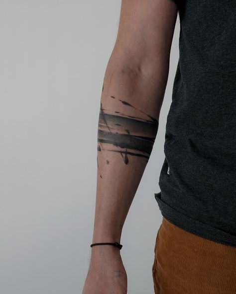 Embracing the flow #abstractattoo#abstract#abstractart#armband#armbandtattoo Brush Tattoo, C Tattoo, Armband Tattoo, Arm Band, Tattoos, Quick Saves