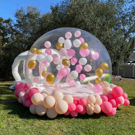 Create a Dreamy Princess-Inspired Sweet 16 with a White Bounce Castle and Bubble House 3 Tent For Party, Bounce Castle, White Bounce House, Bounce House Rentals, Bubble House, Bubble Tent, Orange City, Princess Inspired, Soft Play