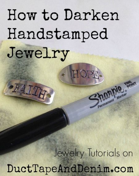 How to Darken Handstamped Jewelry and more VIDEO tutorials on DuctTapeAndDenim.com Metal Stamping Diy, Handstamped Jewelry, Clutch Tutorial, Washer Jewelry, Hand Stamped Metal, Metal Stamped Jewelry, Spoon Jewelry, Diy Stamp, Metal Tags