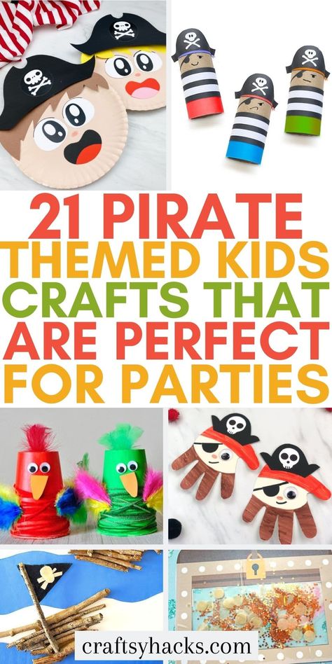 none Pirate Crafts For Kids, Pirate Crafts Preschool, Treasure Chest Craft, Pirate Party Ideas, Pirate Preschool, Kids Birthday Party Ideas, Pirate Activities, Pirate Crafts, Party Ideas For Kids