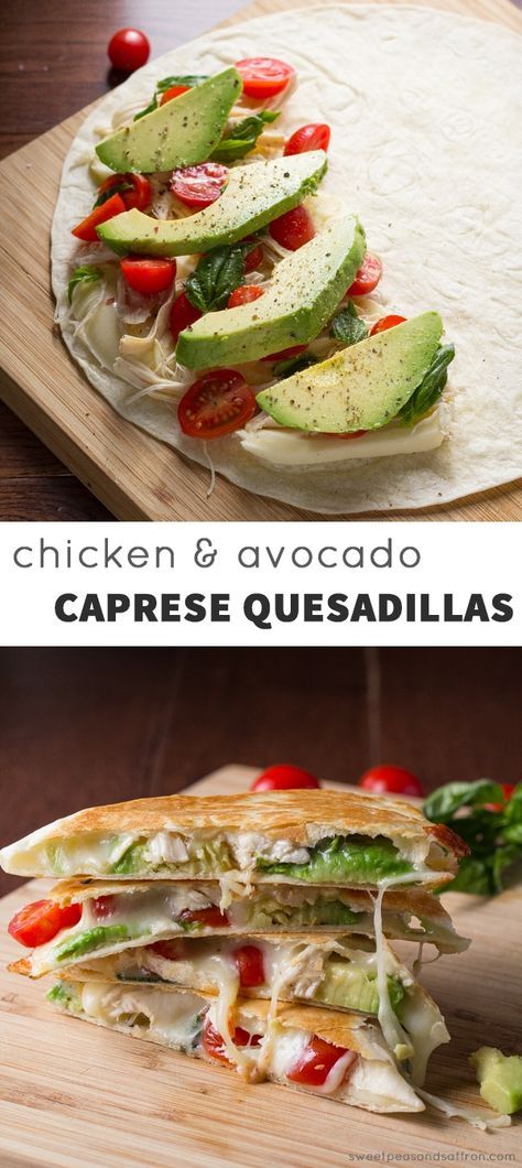 Chicken Avocado Caprese, Chicken And Avocado, Kitchen 2020, Genius Ideas, Chapati, Yummy Lunches, Avocado Recipes, Quesadillas, Healthy Foods