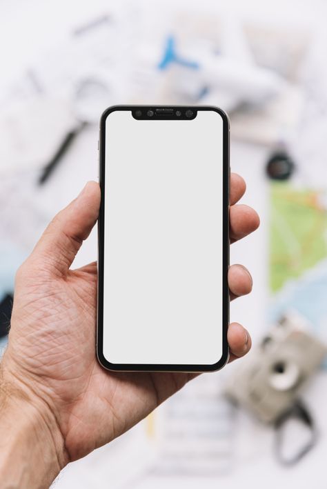 A person showing blank white screen disp... | Free Photo #Freepik #freephoto #mockup #people #technology #hand Blank White Screen, Phone Template, Background Search, White Screen, Floral Border Design, Photo Background Images, Blank White, Instagram Highlight Icons, Displaying Collections