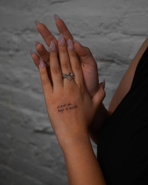 Hand tattoos carry a special energy— it’s what makes them so unique. I feel every bit of that when I’m tattooing and can understand how meaningful it must be. There’s a certain magic in a hand tattoo, like a way to hold onto the past and keep it close. This one’s all about keeping that feeling alive. #induetime #reupstattoo #finelinetattoo #handtattoo Feeling Alive, That Feeling, Hand Tattoo, Fine Line Tattoos, Hand Tattoos, The Past, Energy, Tattoos, Quick Saves