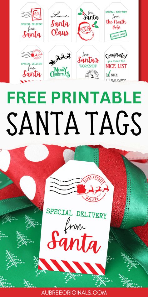 free printable Santa gift tags download Christmas Tags From Santa, Santa Tags Diy, Printable Secret Santa Tags, From Santa Gift Tags Printable Free, Holiday Tags Printable Free, Secret Santa Gift Tags Free Printable, Secret Santa Tags Free Printable, Christmas Tags Printable Free Templates, Printable Christmas Tags Free