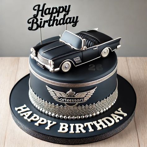 Birthday Cake Designs For Men 4 Cake Ideas For Men 50 Birthday, Men Birthday Cake Design, Cake Design For Men Birthday, Classic Car Cakes For Men, 40 Birthday Ideas For Men Cake, Car Cake Designs For Men, Car Cake Ideas For Men, Birthday Cakes For Men Unique, 50th Bday Cakes For Men