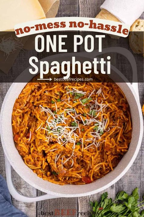 Spaghetti Recipes Easy, One Pot Spaghetti, Cooking Spaghetti, Best Spaghetti, Sausage Spaghetti, How To Make Spaghetti, Filling Dinner, Spaghetti Recipe, Dinners To Make