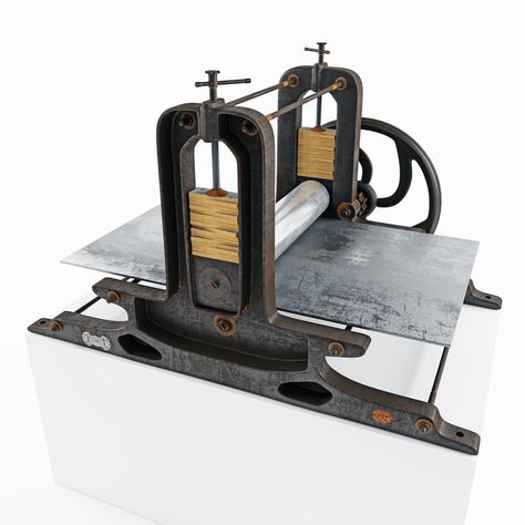 Printmaking Supplies, Press Machine, Printing Press, Lithography, 3d Rendering, Vintage Prints, Letterpress, Industrial Design, Etching