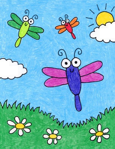 How to Draw Cartoon Bugs · Art Projects for Kids Bugs Cartoon, Kids Drawing Projects, Cartoon Bugs, Bugs Art, Basic Drawing For Kids, Super Easy Drawings, Drawing Pictures For Kids, Bugs Drawing, Kindergarten Drawing