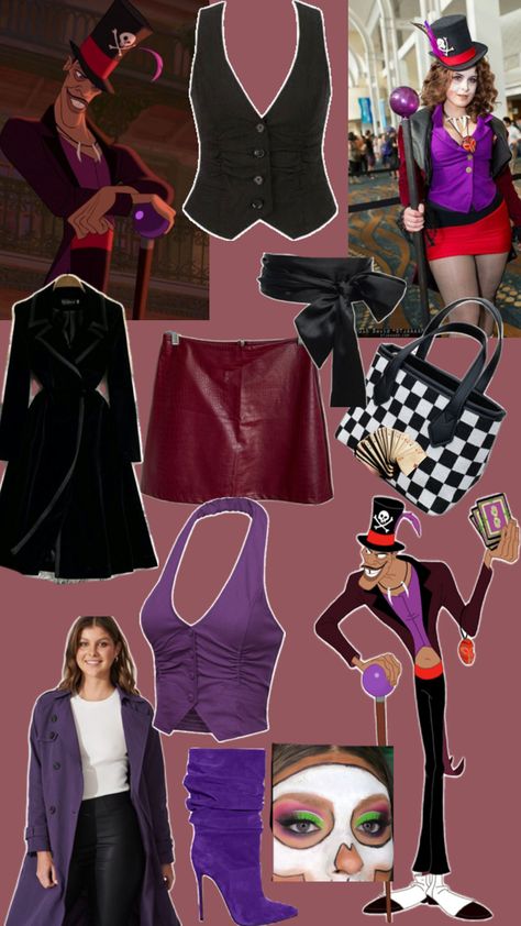 Outfit pieces inspired by Dr Facilier Doctor Halloween Costume, Disney Villain Costumes, Dr Facilier, Classy Halloween Costumes, Outfit Pieces, Bff Halloween Costumes, Villain Costumes, Hot Halloween Outfits, Pretty Halloween Costumes