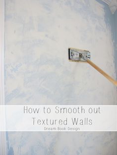 Not in love with your bumpy, textured walls? Update with this DIY: How To Smooth Out Textured Walls from Dream Book Design Smooth Out Textured Walls, Ceilings Ideas, Painting Textured Walls, Beach Bathroom, House Makeover, Dream Book, Up House, Handy Dandy, Diy Home Repair