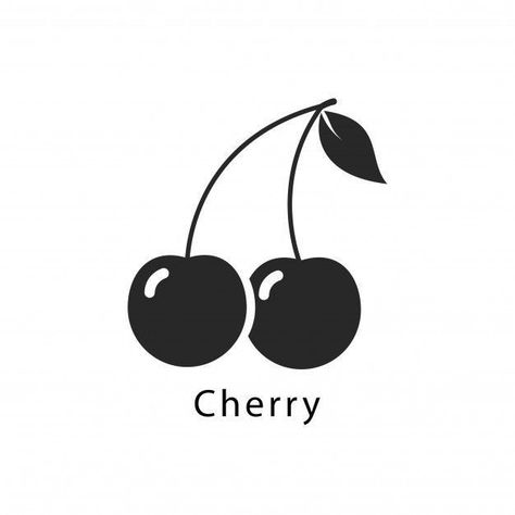 Atrapasueños Tattoo, Cherry Drawing, Cherry Logo, Cherry Tattoos, Minimalist Tattoo Ideas, Pieces Tattoo, Flower Icons, Sticker Bomb, 패턴 배경화면