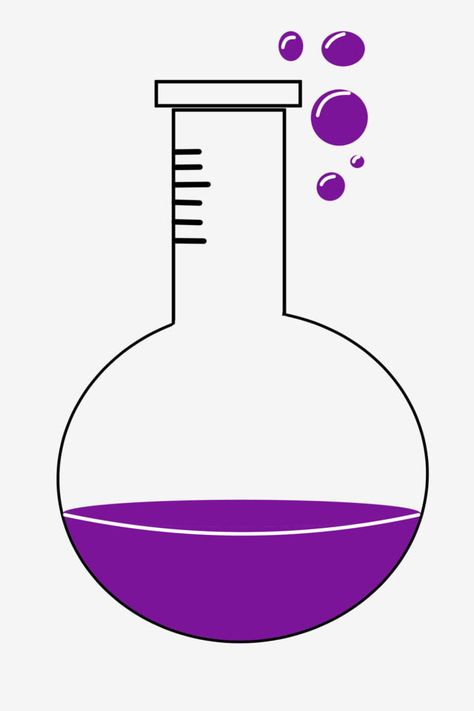 Flask Chemistry, Round Bottom Flask, Conical Flask, Purple Liquid, Ideas Navidad, Beakers, Purple Pattern, Video App, Glass Containers