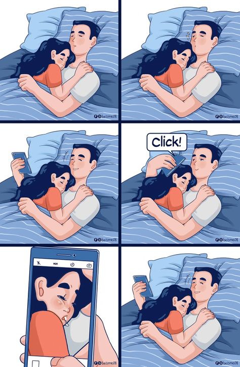 12 Comics That Will Ring a Bell With Anyone Who’s Ever Fallen in Love / Bright Side طفلة حديثة الولادة, رسم كاريكاتير, Relationship Comics, Love Cartoon Couple, Cute Couple Comics, Couples Comics, Cute Couple Drawings, Cartoons Love, Couple Illustration