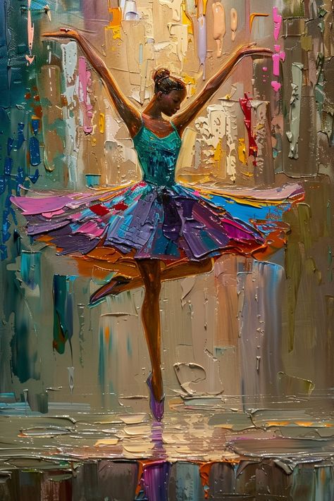 A visual journey through my mind. Letting my imagination run wild. #oilpainting #art #painting #artwork #fineart #canvas Ballerina Art Paintings, Ballet Painting, Ballerina Painting, Dancer Painting, Dance Paintings, Impressionist Art, Romantic Art, Art Inspiration Painting, African American Art