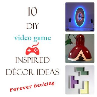 Forever Geeking: DIY video game inspired room decor Diy Gaming Room Decor, Diy Game Room Decor, Diy Nerd Decor, Diy Gamer Decor, Diy Gaming Room, Geek Chic Decor, Nerdy Room, Nerdy Diy, Gaming Themed Bedroom