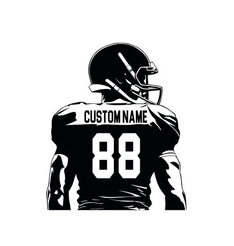 PRICES MAY VARY. Choose from many colors and sizes in the customization American made and shipped product. Easy to apply, instructions included if needed Add your own custom name and number to decal in the customization High Quality Indoor Oracal 631 Vinyl. Sticks great to all surfaces except highly textured walls. Removable but not re-usable. Football Paintings, Football Girlfriend, Football Cups, Football Wall, Cup Decal, Football Art, Sticker Wall, St Helens, Custom Football