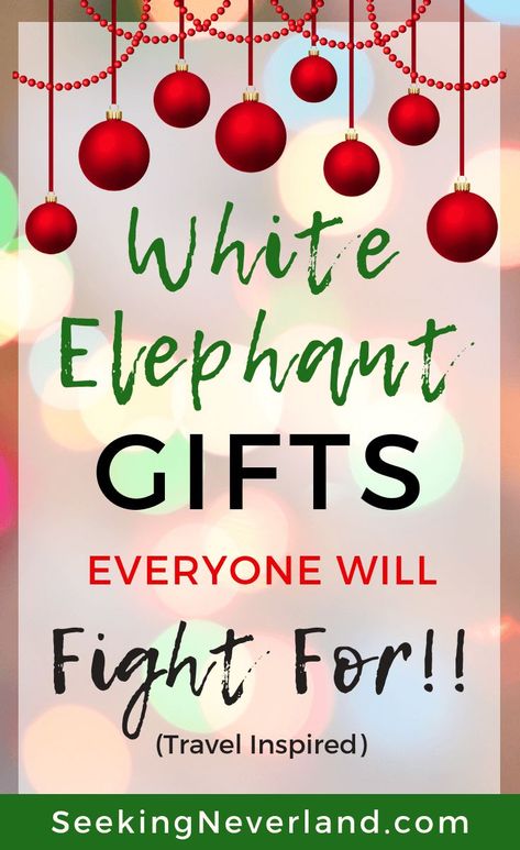 White Elephant Gifts Everyone Will Fight For - travel inspired gifts under $25 and bonus gift ideas under $50 Liquor White Elephant Gifts, White Elephant Gift Themes Ideas, Nice White Elephant Gifts, Steal A Gift Ideas Christmas, Awesome White Elephant Gifts, Adult White Elephant Gift Ideas, Fun White Elephant Gift Ideas Under $10, Cool White Elephant Gifts Ideas, White Elephant Gift Themes