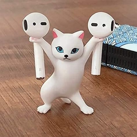 Cat Headphones, Cat Pen, Headphone Holder, Sewing Supplies Storage, Dancing Cat, Anime Accessories, Cat Doll, Sewing Organization, Cartoon Cat