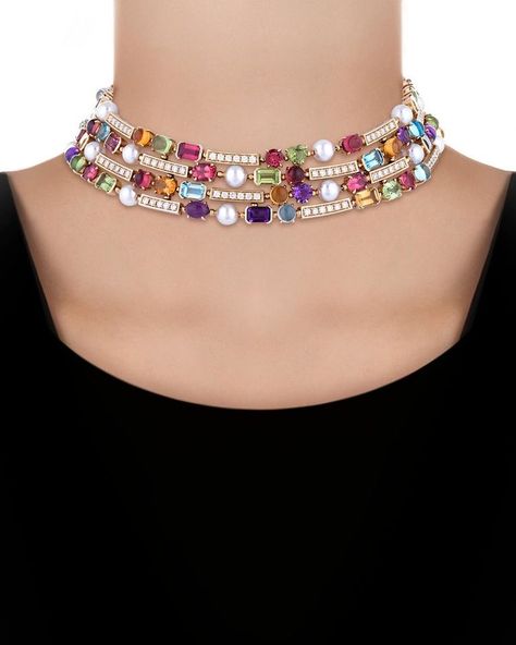 Jewellery Pearl, Spinel Jewelry, Bvlgari Jewelry, The Bling Ring, Handmade Gold Jewellery, Diamond Necklace Designs, Diamond Jewelry Designs, Gold Necklace Designs, Colorful Jewelry