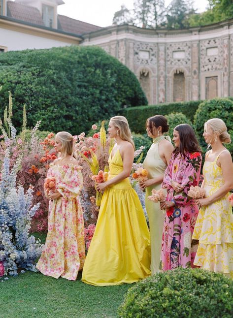 The Bride's Watercolors Were Incorporated Throughout Her Wedding at Villa d'Este - Over The Moon Floral Bridesmaids, Dress Code Wedding, Lake Como Wedding, Guest Attire, Wedding Attire Guest, Marriage Ceremony, Wedding Mood Board, Wedding Mood, Italian Wedding