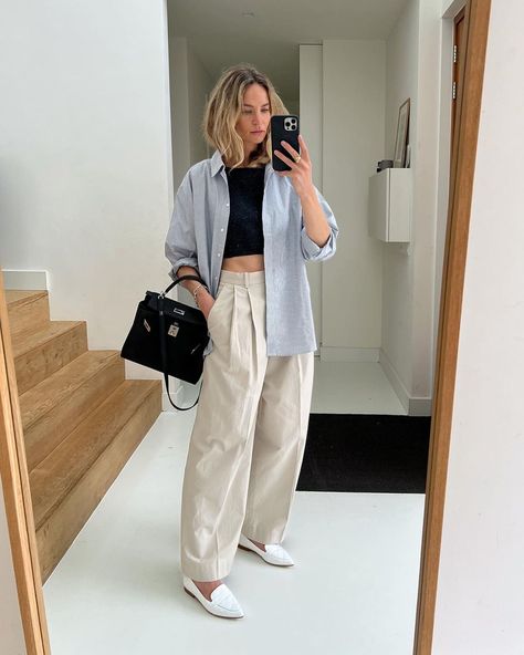 Dinner Outfits Casual, Degree Outfit, Dinner Outfit Classy, Casual Brunch Outfit, Anouk Yve, White Tube Top, Casual Party Outfit, White Midi Skirt, Trouser Outfit