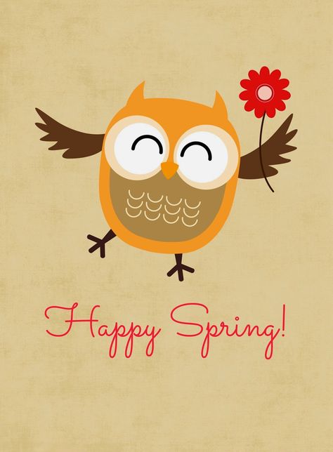 Welcome Spring {Free} Printables Owl Printables, Spring Printables, Project Life Cards, Owl Crafts, Planner Erin Condren, Welcome Spring, Happy Spring, Owl Art, Hello Spring