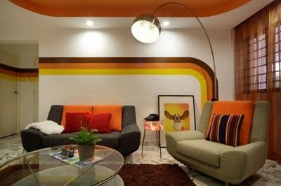 70s Inspired Living Room, 70s Living Room, 70s Interior Design, Retro Apartment, 70s Interior, Retro Interior Design, Retro Living Rooms, 70s Decor, 70s Home Decor