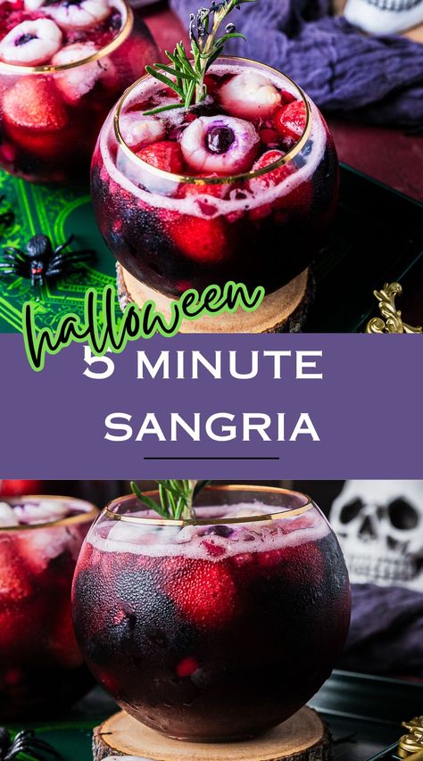 Indulge in the ultimate Halloween treat with our Spooky Sangria Recipe! Packed with eerie flavors and chilling vibes, this bewitching concoction will enchant your taste buds. Get ready for a wickedly good time! Fruits For Sangria, Purple Sangria Recipe, Drinks For Halloween Party Alcohol, Drink Ideas For Halloween Party, Halloween Food And Drinks For Party, Spooky Halloween Drinks Alcohol Cocktails, Healthy Halloween Cocktails, Halloween Party Cocktails Punch, Halloween Moscow Mule Recipe